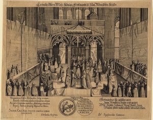 Kröningen av kung Ferdinand II till romersk kejsare. 1619 av Eberhard Kieser