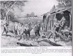Building a Tribal Homestead, illustration från 