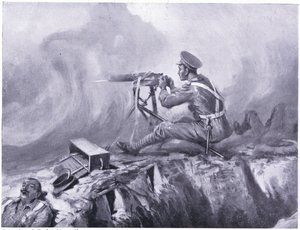 Menig Lynn dör av gasförgiftning, serverar ett maskingevär och slår en tysk attack. Ypres april 1915