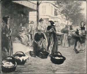 "Friluftsmarknad, Avenue de Clichy", 1915