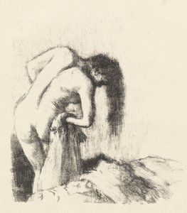 Efter badet av Edgar Degas