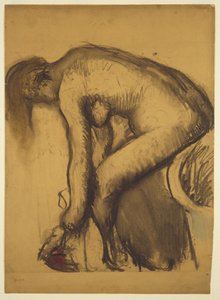 Efter badet (kvinna torkar fötterna) av Edgar Degas
