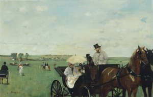 På hästkapplöpningarna på landsbygden (Aux courses en province) av Edgar Degas