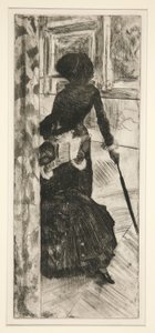 På Louvren: Målning (Mary Cassatt) av Edgar Degas