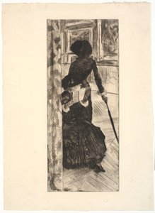 På Louvren: Målning (Mary Cassatt) av Edgar Degas