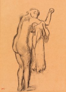 Badaren torkar sig själv av Edgar Degas