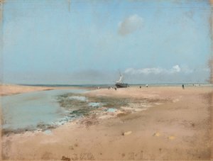 Strand vid lågvatten (mynningen av floden) av Edgar Degas