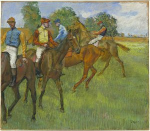Före loppet, ca 1887-89 (pastell på papper) av Edgar Degas