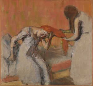 Vid kamning (la coiffure). 1892-95 av Edgar Degas