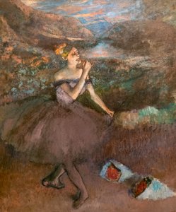 Bukettdansare. Omkring 1895-1900. Olja på duk. av Edgar Degas