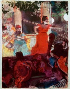 Cafe Concert aux Ambassadeurs (olja på duk) av Edgar Degas