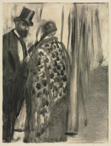 Samtal: Ludovic Halévy och Madame Cardinal The Conversation, c.1880-1883. av Edgar Degas