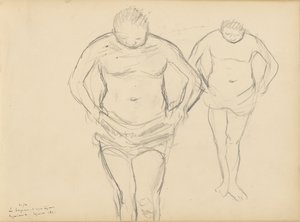 Kopior av Cézannes badande kvinnor av Edgar Degas