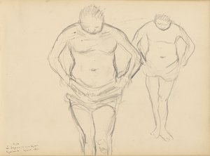 Kopior av Cézannes badande kvinnor av Edgar Degas