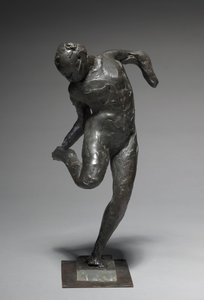 Dansare tittar på sin högra fotsula, 1896-1897 av Edgar Degas