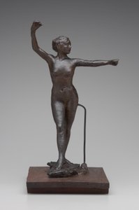Dansare redo att dansa med sin högra fot framåt, 1882-95 (vax och mixed media)