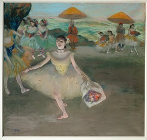 Dansare på scen (pastell och gouache på papper) av Edgar Degas