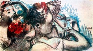 Dansarhuvuden, 1899 av Edgar Degas