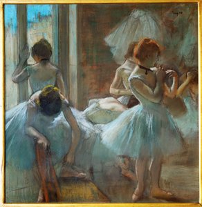 Dansare i vila (pastell) av Edgar Degas