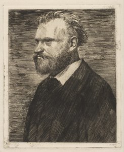 Édouard Manet, porträtt i bröstlängd av Edgar Degas