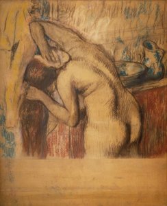 Kvinnan har sin toalett av Edgar Degas