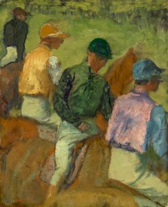 Fyra jockeys av Edgar Degas