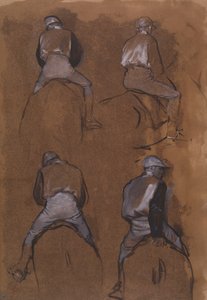 Fyra studier av en jockey av Edgar Degas