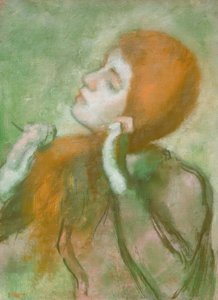 Kvinna som kammar av Edgar Degas