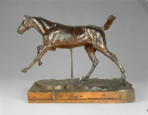 Häst galopperar på höger fot av Edgar Degas