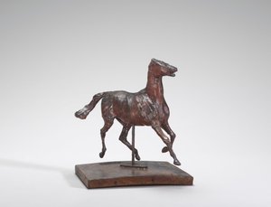 Hästtrav, fötterna rör inte marken, 1870-talet. av Edgar Degas