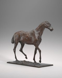 Horse Walking, originalvax möjligen tidigt 1870-tal, gjuten ca. 19201921. av Edgar Degas