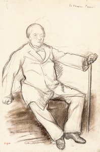 Jules Perrot, studie för Dansaren Perrot, sittande, ca 1880 av Edgar Degas