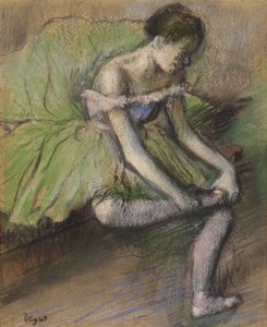 Den gröna kjolen, ca 1896 (pastell på papper) av Edgar Degas