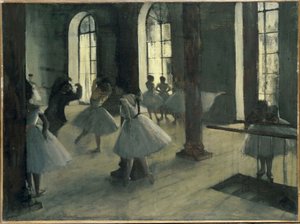 Repetitionen i dansens hemvist av Edgar Degas