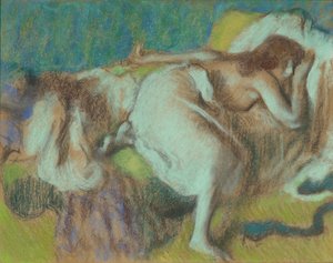 Le Repos, cirka 1893 (Pastell ombord) av Edgar Degas