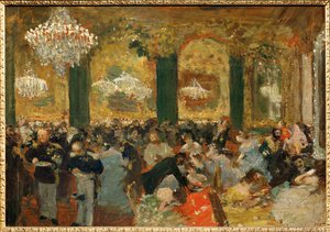 Le souper au bal (olja på duk) av Edgar Degas