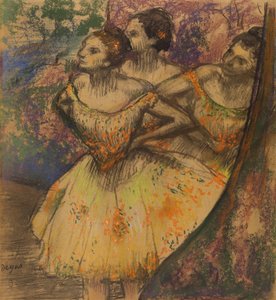 De tre dansarna, ca 1896-1905 (pastell på papper) av Edgar Degas
