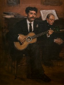 Lorenzo Pagans och Augustus De Gas. Omkring 1871-72. Olja på duk. av Edgar Degas