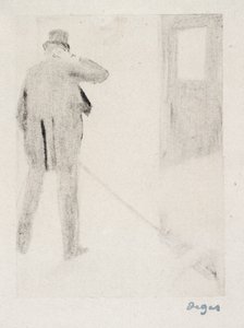 Ludovic Halévy bakom kulisserna, ca 1880-83 (monotyp) av Edgar Degas