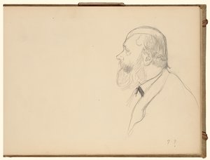 Man i profil av Edgar Degas