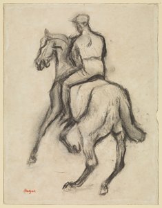 Man till häst, ca 1888 av Edgar Degas