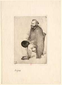 [Manet sittande i trekvartsprofil åt vänster] av Edgar Degas