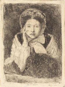 Marguerite De Gas, konstnärens syster Marguerite De Gas, syster till konstnären, 18601862. av Edgar Degas