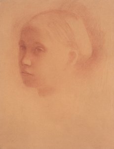 Marguerite Degas som barn, ca 1854 (sanguine på papper) av Edgar Degas
