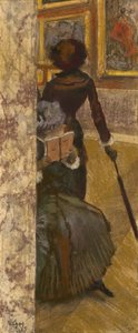Mary Cassatt vid Louvren: The Paintings Gallery, 1885 av Edgar Degas