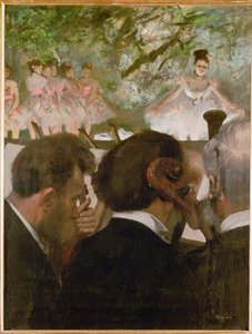 Musiker i orkestern (olja på duk) av Edgar Degas
