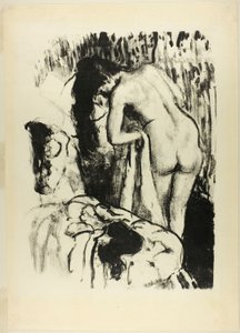 Naken kvinna som står och torkar sig av Edgar Degas