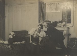 Paul Poujaud, Mme. Arthur Fontaine och Degas, 1895. av Edgar Degas