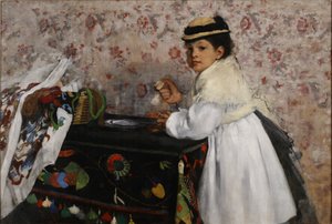 Porträtt av Mlle. Hortense Valpinçon av Edgar Degas