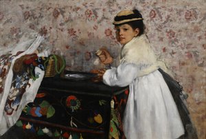 Porträtt av Mlle. Hortense Valpinçon, ca 1871 (olja på madrass tickande)